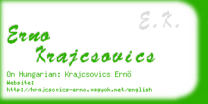 erno krajcsovics business card